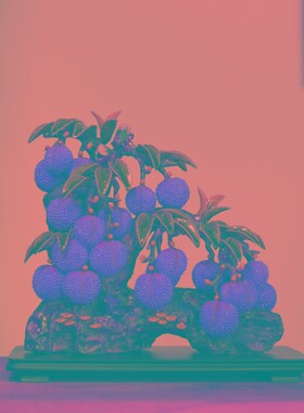 石湾公仔陶瓷荔枝创意客厅电视柜玄关酒柜装饰办公室摆件乔迁礼品