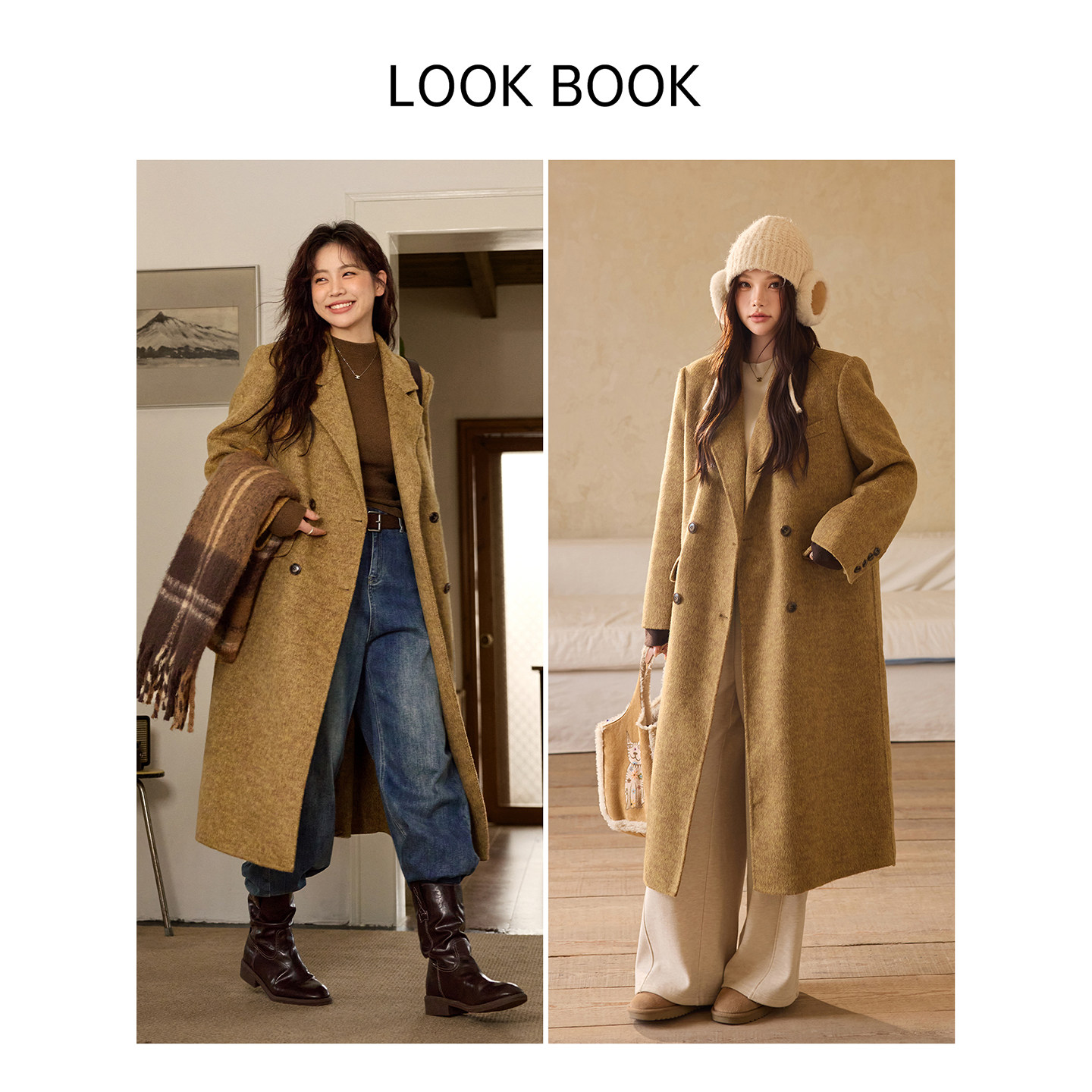 时然大码微胖MM25年冬季慵懒羊毛双面呢显瘦毛呢西装长款大衣外套,淘宝优惠券,粉丝福利购,淘宝优惠卷