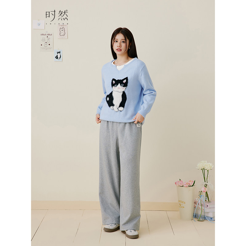 时然大码微胖MM24年秋新款百搭休闲宽松卫裤休闲裤,淘宝优惠券,粉丝福利购,淘宝优惠卷