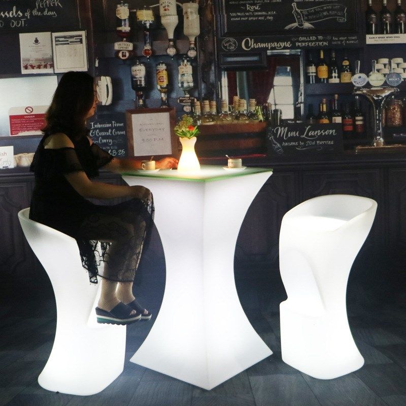 LE鸡发光d酒吧台桌椅组合清吧散台休尾酒桌户外活动阳台D闲高脚桌,淘宝优惠券,粉丝福利购,淘宝优惠卷