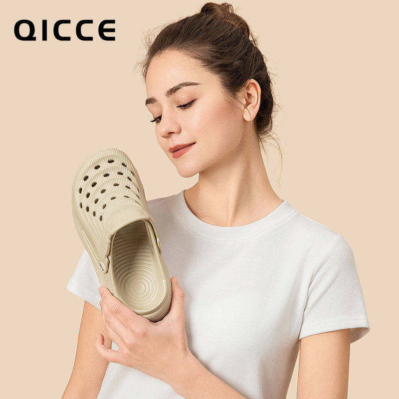 轻臣朔风运动洞洞鞋男女情侣款轻便EVA凉拖鞋夏季防滑沙滩半拖鞋