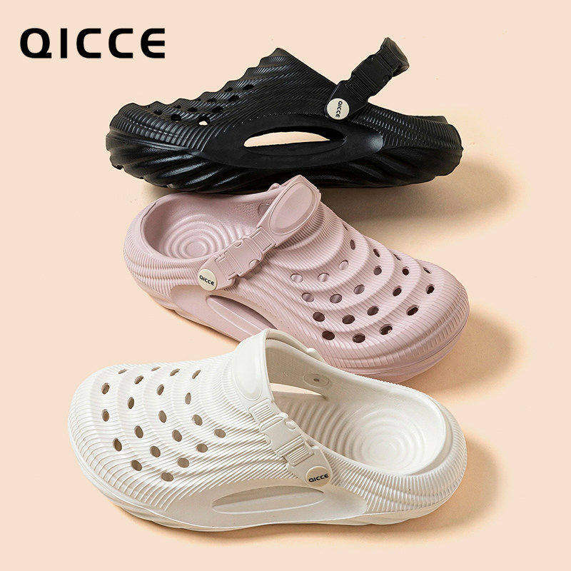 轻臣朔风运动洞洞鞋男女情侣款轻便EVA凉拖鞋夏季防滑沙滩半拖鞋