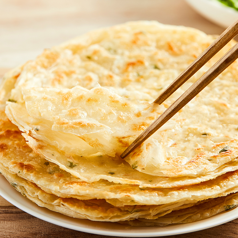 原味手抓饼面饼皮早餐煎饼烙饼皮家用家庭装葱油饼冷冻正品旗舰店 - 图2