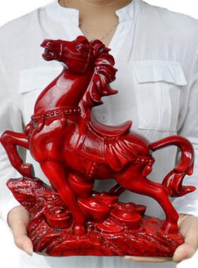 马摆件工艺品装饰品办公室风水招财金马摆件马上有钱摆设马到成功