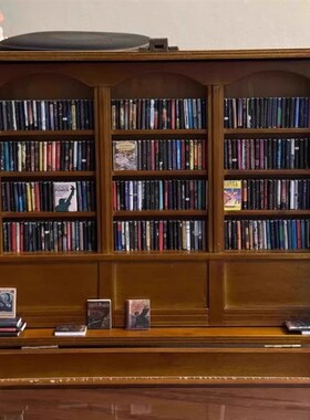 解压焦虑书架微型书架摆件创意抗实木小摆件生日七夕男女朋友礼物