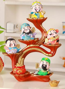 招财五福财神爷摆件办公室客厅电视柜酒柜前台装饰品开业送人礼物