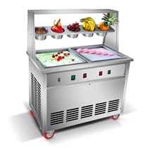 Commercial Fried Yogurt Machine Fried Ice Machine Thai Fried Yogurt Machine Stir-fried Fruit Coke Yogurt Block Ice Cream Winder