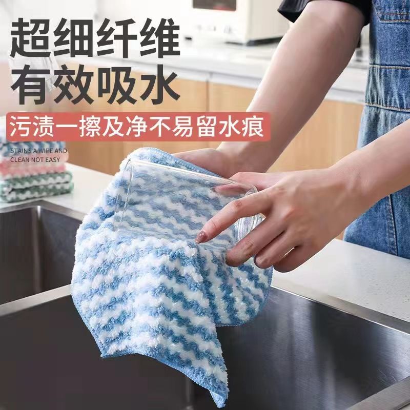 不沾油抹布吸水洗碗布厨房专用不易掉毛毛巾加厚擦桌子懒人百洁布-图2