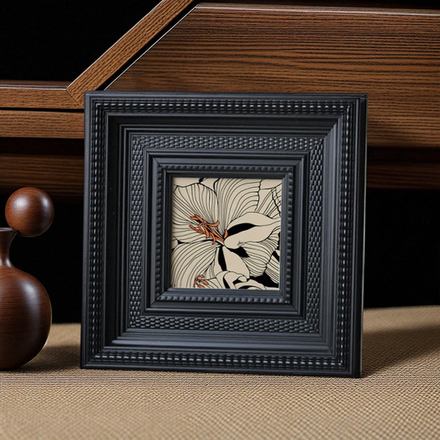 五月画馆画框法式中古复古小众高级感黑色相框油画水彩画宽边画框,淘宝优惠券,粉丝福利购,淘宝优惠卷