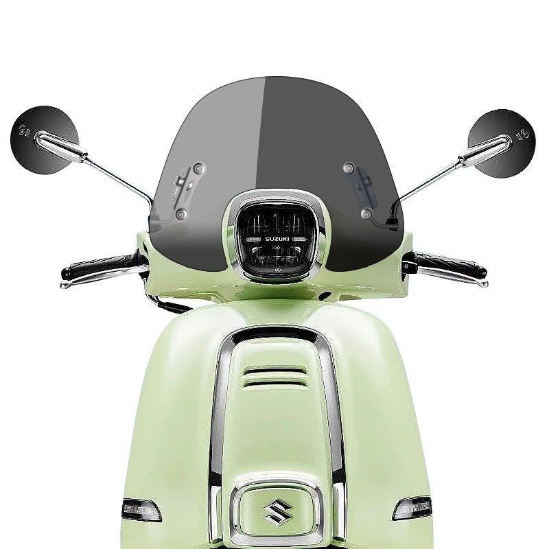 适用于轻骑铃木US125风挡改装配件复古踏板车挡雨板前挡风玻璃 - 图3