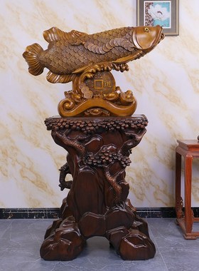 速发金龙鱼摆件招财公司开业送地乔迁礼品办公室酒店堂大玄关落礼