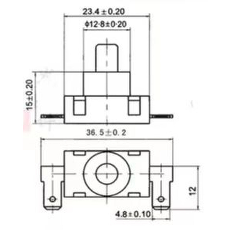 发2只正品吸尘器开关配件 两脚自锁16A 10A咖啡水果机电源按钮 - 图0