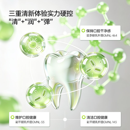 益生菌含片一键弹射便携方便口气清新口香糖留香持久旗舰店正品 - 图3