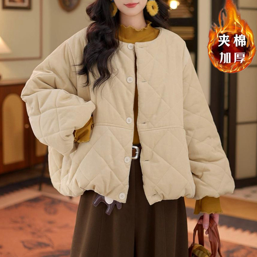 韩系巨好看的厚外套女2025年冬季新款今年流行爆款夹棉圣诞红棉服,淘宝优惠券,粉丝福利购,淘宝优惠卷