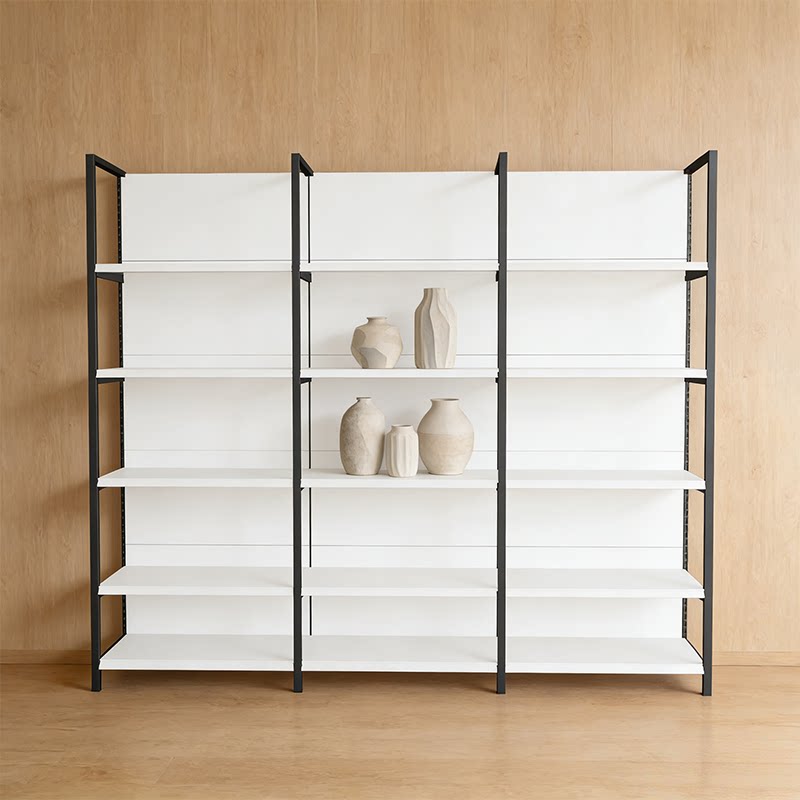 四柱白色超市货架便利店商店文具店多层展示架单面双面零食架子,淘宝优惠券,粉丝福利购,淘宝优惠卷