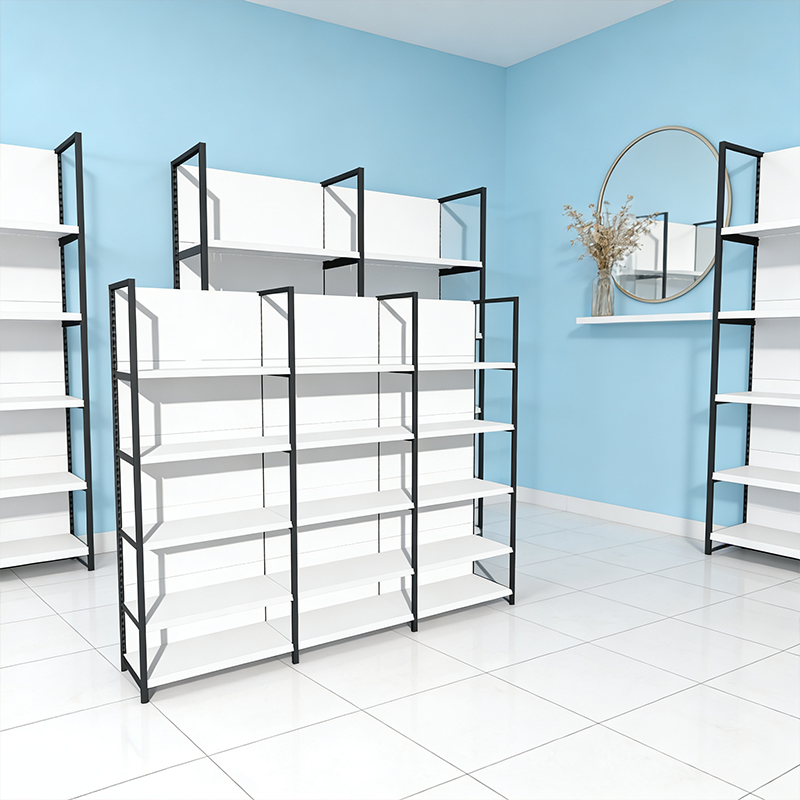 四柱白色超市货架便利店商店文具店多层展示架单面双面零食架子,淘宝优惠券,粉丝福利购,淘宝优惠卷