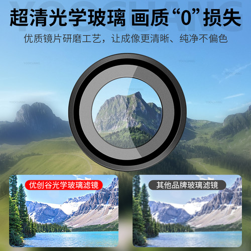 优创谷适用影石Insta360 Go Ultra滤镜ND减光镜UV保护镜CPL偏振镜黑柔镜相机配件影石GoUltra镜头保护镜套装 - 图0