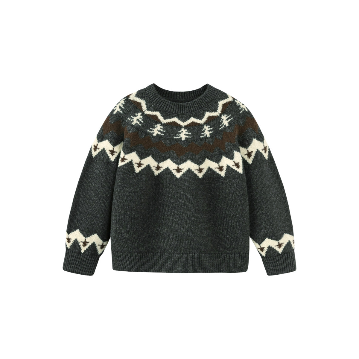 迷你巴拉巴拉男女童圣诞毛衣2024秋冬儿童新年喜庆提花针织绵绵衫,淘宝优惠券,粉丝福利购,淘宝优惠卷