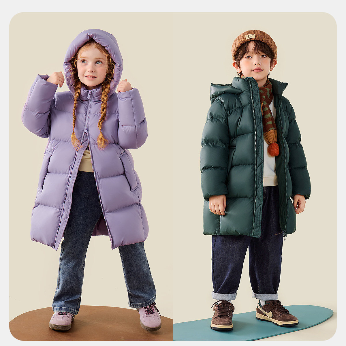 迷你巴拉巴拉男女童羽绒服2025冬装中大儿童连帽加厚保暖长款外套,淘宝优惠券,粉丝福利购,淘宝优惠卷