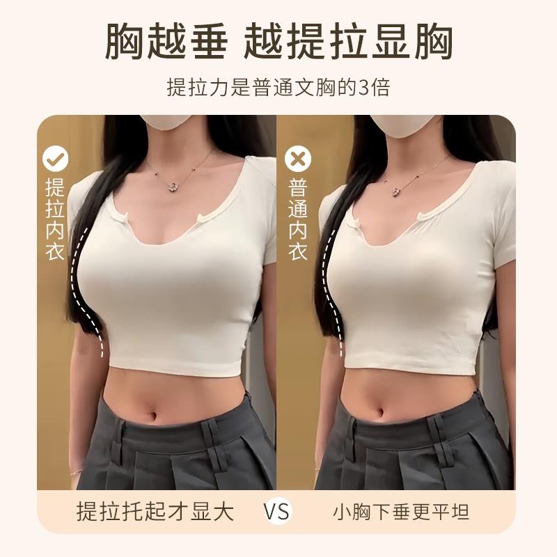 蒂姿柔内衣旗舰店2023小胸聚拢调整型无痕文罩反重力提拉女王内衣