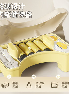 马桶凳脚凳家用卫生间厕所收纳储