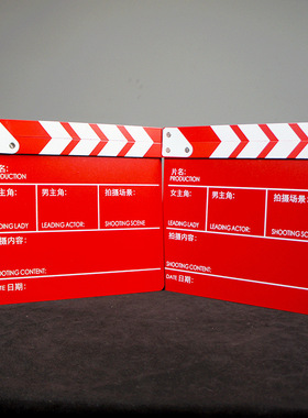 正品木质导演板英文中文新款拍视