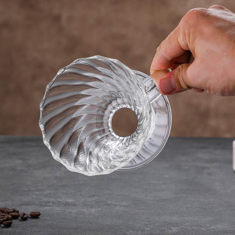 耐热玻璃咖啡壶分享壶家用滴漏壶手冲咖啡壶玻璃滤杯过滤器滤纸-图2