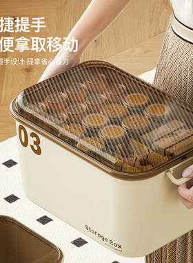 玩具收纳箱带盖加厚加硬零食玩具