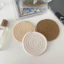 Round Heat Insulation Mat Table Mat home Anti-scalding Nordic Western Dining Cushion Bowl Mat Tea Cup Cushion Day Cotton Linen Dinner Plate Mat