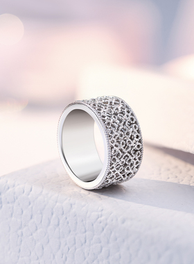 EGEM意境如意纹戒指女S925纯银