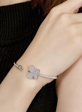 高银版手镯女EGEM意境S925纯银