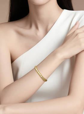 高银版手镯女EGEM意境S925纯银