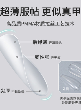 穿戴甲专用甲片美甲短方假指甲贴