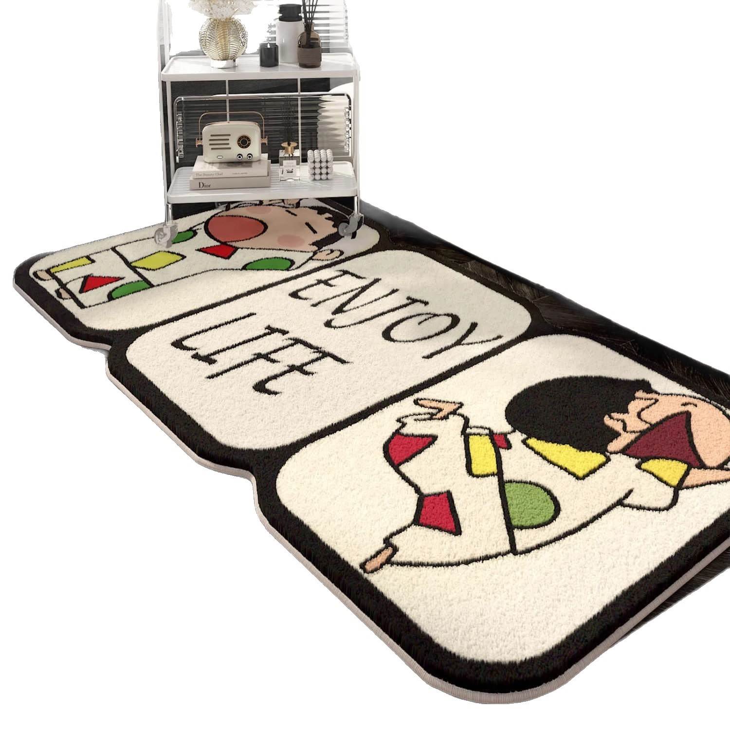 Xiaoxin cartoon square hand washable non-slip sound-absorbing carpet