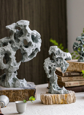 砂岩太湖石假山原石庭院设计装饰