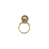 12-13mm 925 silver thick gold South Sea gold pearl seawater pearl open ring fashionable and diverse hair one