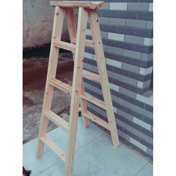 ladder ໄມ້ herringbone ໄມ້ແຂງ folding double-sided ladder ເຮືອນການກໍ່ສ້າງສະຖານທີ່ນ້ໍາແລະໄຟຟ້າ ladder ອະນຸບານກັບ fir ຫນາ