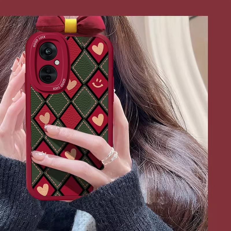 适用OPPOK11X手机壳女生oppok10新款菱格爱心k5可爱个性k7x防摔活力版外壳k9s软壳pro国风全包k1硅胶保护套 - 图0