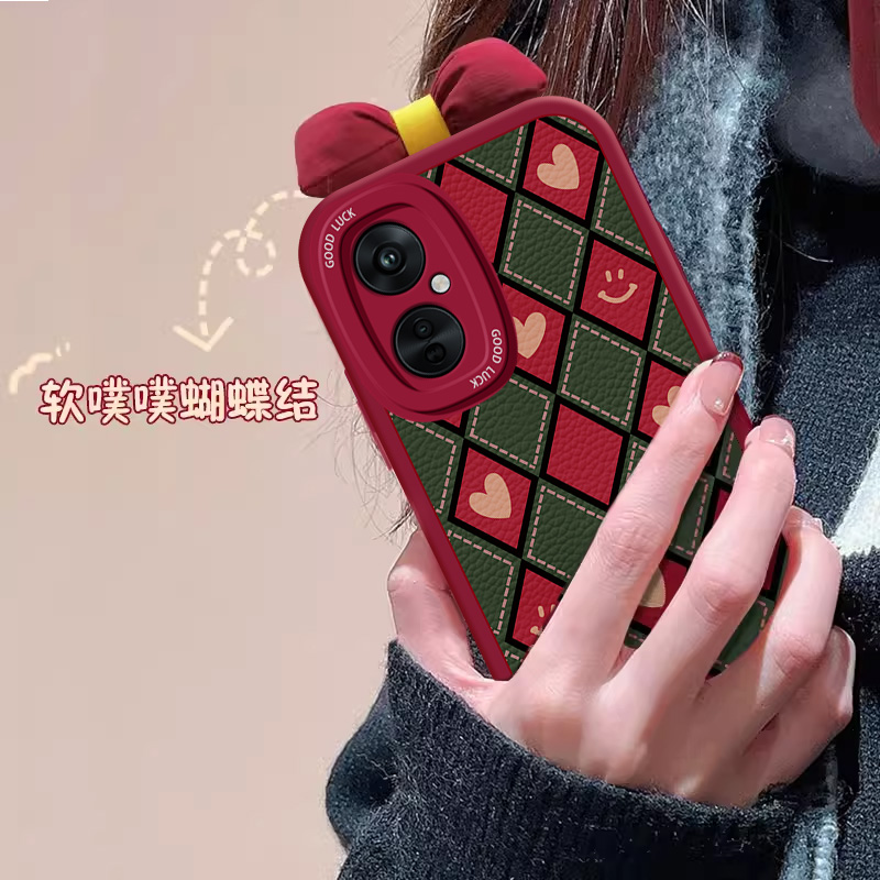适用OPPOK11X手机壳女生oppok10新款菱格爱心k5可爱个性k7x防摔活力版外壳k9s软壳pro国风全包k1硅胶保护套 - 图1