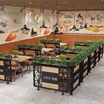 Hotel Partition Wall Halfcut Green Plant Short Screen Restaurant Partition Half Wall Fencing Flower Shelf Fire Pot Shop Guard Rail Flower Groove