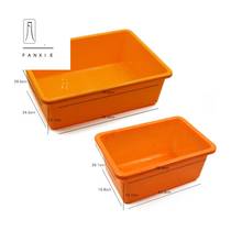 Storage box Dormitory Grocery Box Home kit No cover Color containing box Plastic transparent Small square box Small number