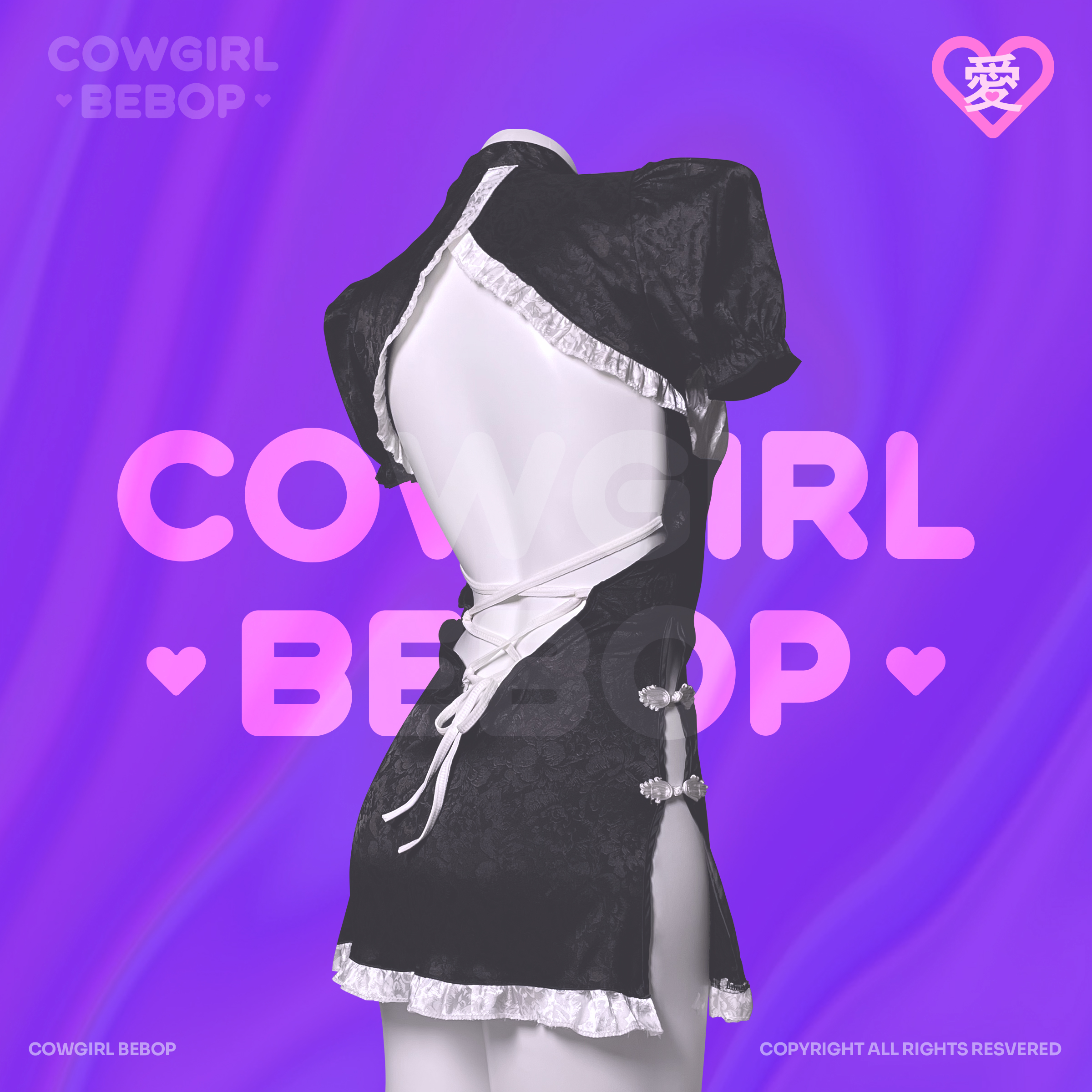 COWGIRL BEBOP [超萌熊猫娘]性感新中式甜美少女大露背中华娘套装 - 图0