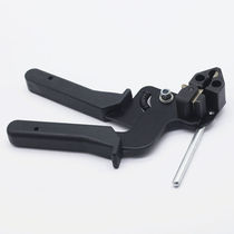 Self-locking stainless steel tie clamp strap cut tightener tightening belt machine for baling with a bale hoop binding strap