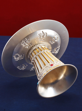 高脚合金多色用托盘摆件