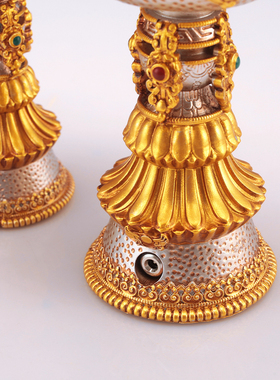 佛前供仿真LED长明灯大小八吉祥