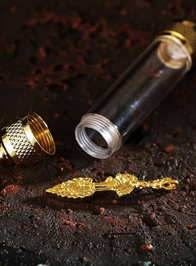 藏式文殊菩萨噶乌吊坠亚克力智慧之剑透明嘎乌盒项链挂件个性吊坠