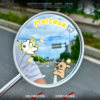 Cute puppy rear view mirror waterproof decorative sticker