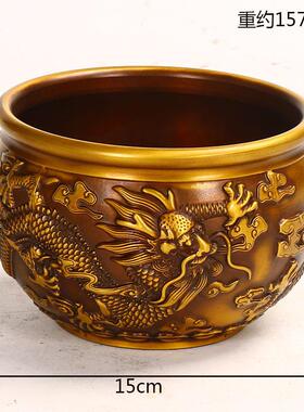 批量销售 礼品制作 做旧仿古 金属铜制 龙缸 大号 家居装饰品