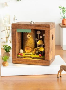 阿楹 森系微景观电视书柜摆件工艺品工位电脑桌床头装饰灯礼新品