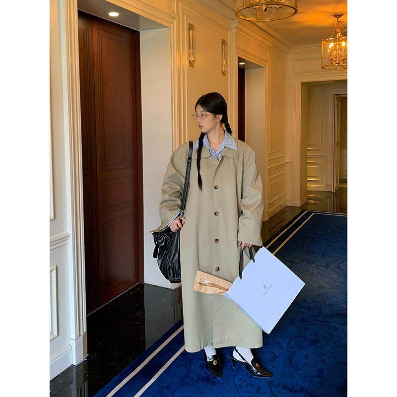 红人馆风衣外套女款2025新款秋季英伦风超好看长版卡其色休闲 大,淘宝优惠券,粉丝福利购,淘宝优惠卷